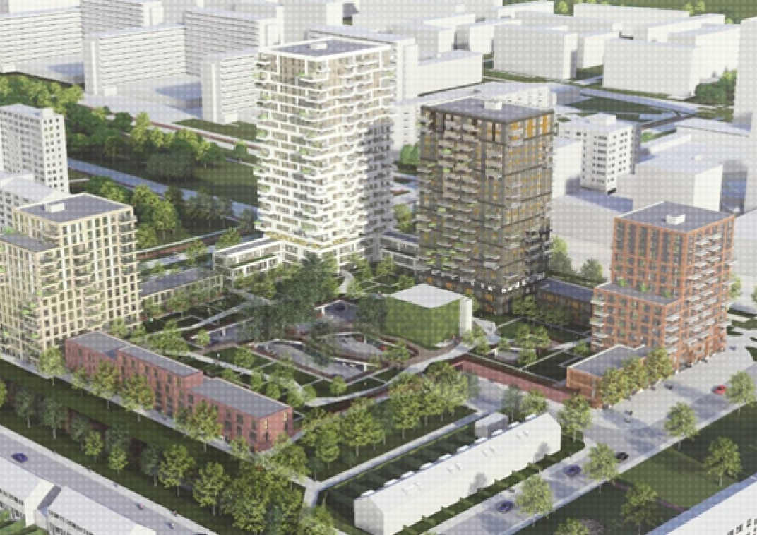 Vogelvlucht impressie HBG-locatie