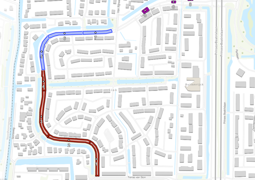 Een omleidingsroute Laan van sion 