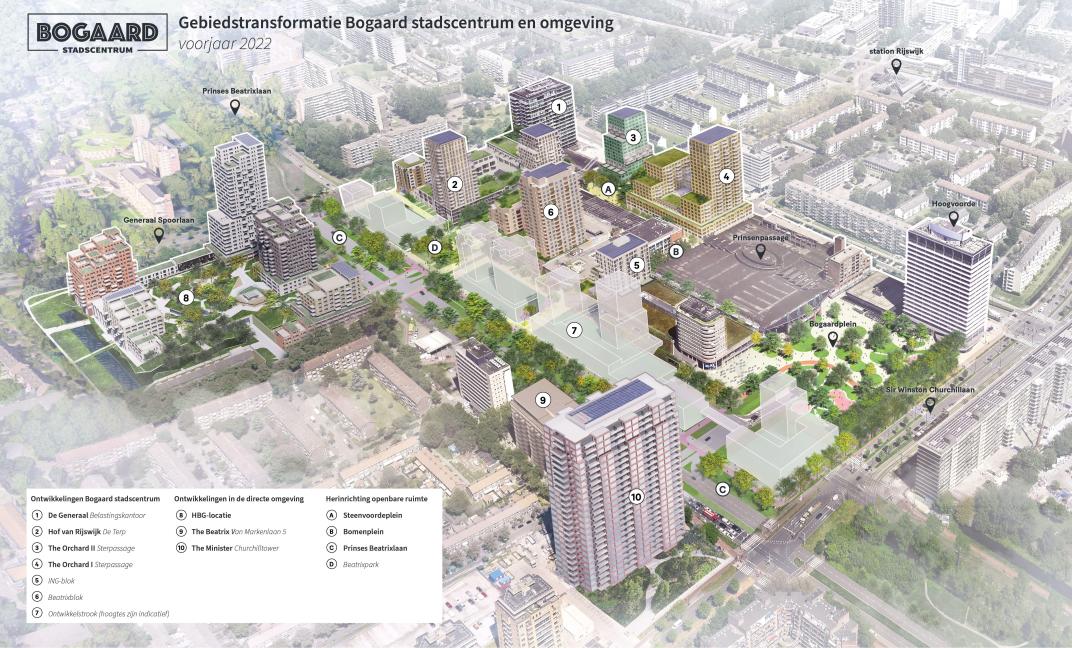 Impressie toekomstplan Bogaard stadscentrum