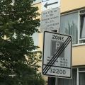 Bord bij een parkeerzone