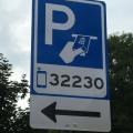 Bord bij een parkeerzone