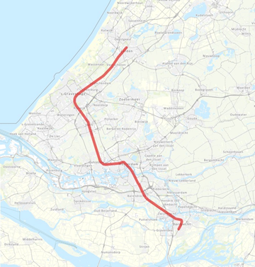 Oude spoorlijn kaart
