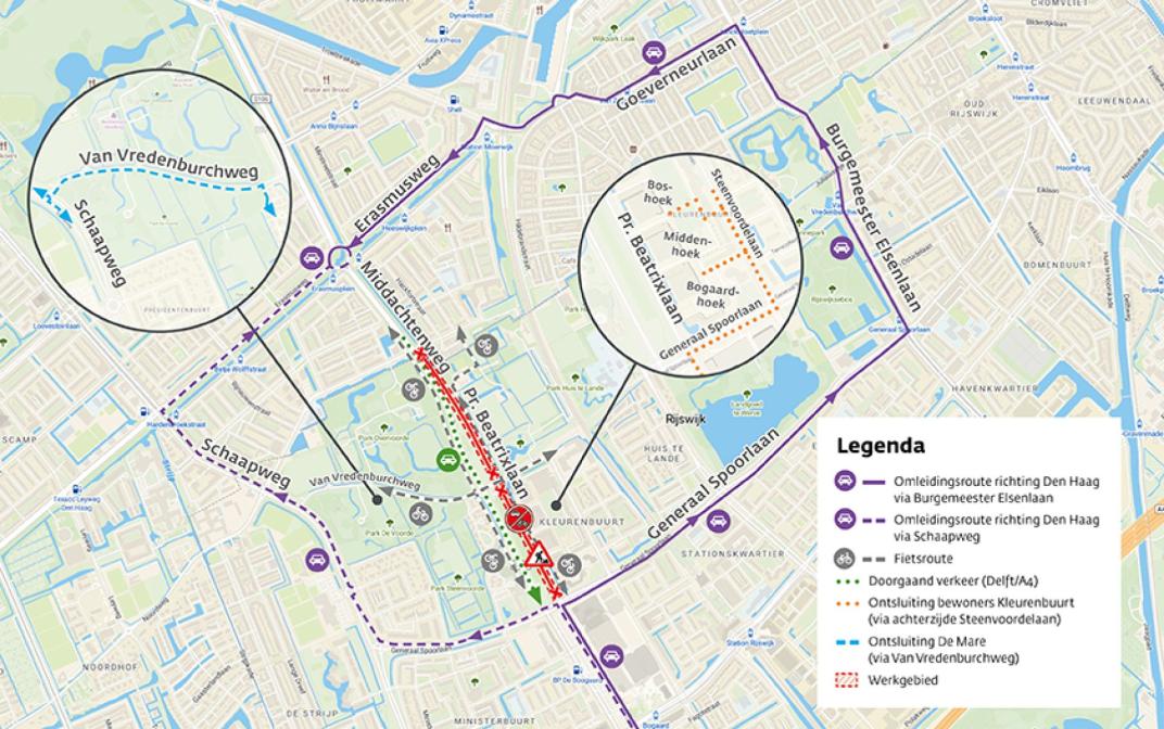 plattegrond werkzaamheden WarmtelinQ.