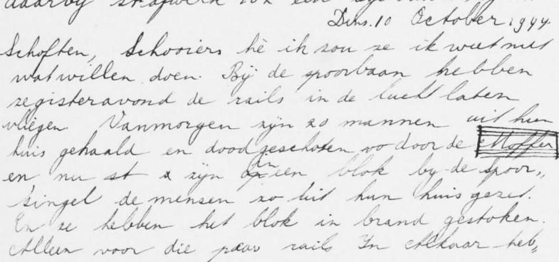 fragment uit het dagboek van corrie munnik