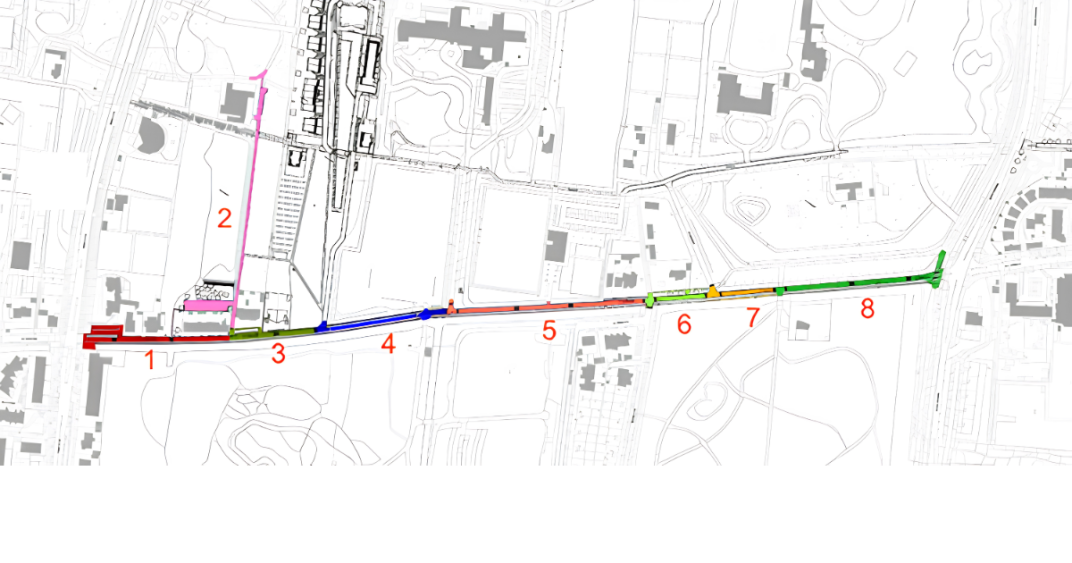 Plattegrond van de werkzaamheden in de Landgoederenzone